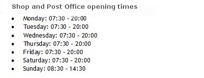 Post Office Opening times